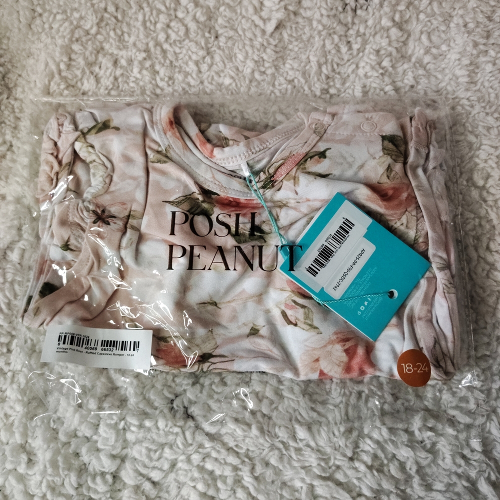 Posh Peanut Floral One-Piece in Cream, Pink, Green